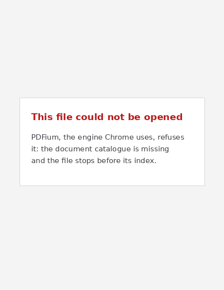 A damaged synthetic PDF that a PDF reader could not open